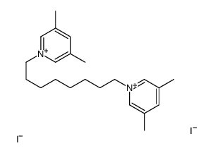 1-[8-(3,5-dimethylpyridin-1-ium-1-yl)octyl]-3,5-dimethylpyridin-1-ium,diiodide结构式
