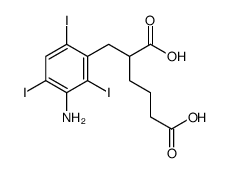 2-[(3-amino-2,4,6-triiodophenyl)methyl]hexanedioic acid结构式