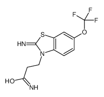 3-[2-imino-6-(trifluoromethoxy)-1,3-benzothiazol-3-yl]propanamide Structure