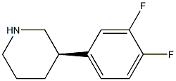 (R)-3-(3,4-difluorophenyl)piperidine Structure