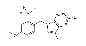 5-bromo-1-[[4-methoxy-2-(trifluoromethyl)phenyl]methyl]-3-methylindazole Structure