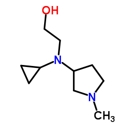 2-[Cyclopropyl(1-methyl-3-pyrrolidinyl)amino]ethanol Structure