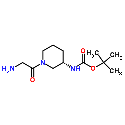 2-Methyl-2-propanyl [(3S)-1-glycyl-3-piperidinyl]carbamate结构式