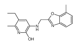 5-ethyl-6-methyl-3-[(7-methyl-1,3-benzoxazol-2-yl)methylamino]-1H-pyridin-2-one结构式