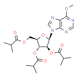 6-Methoxy-9-[2-O,3-O,5-O-tris(2-methyl-1-oxopropyl)-β-D-arabinofuranosyl]-9H-purine Structure