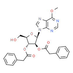 6-Methoxy-9-[2-O,3-O-bis(phenylacetyl)-β-D-arabinofuranosyl]-9H-purine Structure