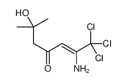 2-amino-1,1,1-trichloro-6-hydroxy-6-methylhept-2-en-4-one结构式