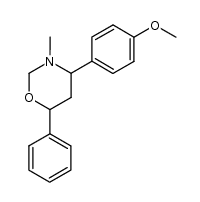 3-methyl-4-p-methoxyphenyl-6-phenyltetrahydro-1,3-oxazine结构式