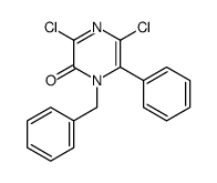 1-benzyl-3,5-dichloro-6-phenylpyrazin-2-one结构式