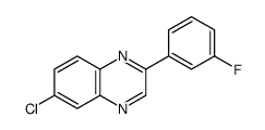 6-chloro-2-(3-fluorophenyl)quinoxaline结构式