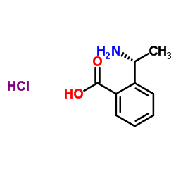 2-[(1R)-1-Aminoethyl]benzoic acid hydrochloride (1:1) Structure