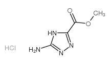 5-氨基-1H-1,2,4-三氮唑-3-羧酸甲酯盐酸盐结构式