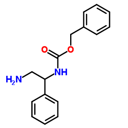 Benzyl (2-amino-1-phenylethyl)carbamate结构式
