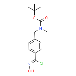 (Z)-4-(氯(羟基亚氨基)甲基)苄基(甲基)氨基甲酸叔丁酯结构式