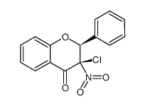 (2S,3R)-3-chloro-3-nitro-2-phenylchroman-4-one Structure