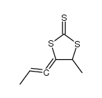 4-propenylidene-5-methyl-1,3-dithiolane-2-thione结构式