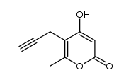 4-hydroxy-6-methyl-5-(prop-2-yn-1-yl)-2H-pyran-2-one Structure