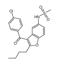 N-[2-butyl-3-(4-chlorobenzoyl)-1-benzofuran-5-yl]methanesulfonamide结构式