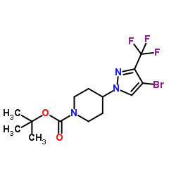 tert-butyl 4-(4-bromo-3-(trifluoromethyl)-1H-pyrazol-1-yl)piperidine-1-carboxylate picture