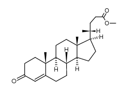 3α-Oxochola-4-ene-24-oic acid methyl ester结构式