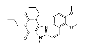 8-[(E)-2-(2,3-dimethoxyphenyl)ethenyl]-7-methyl-1,3-dipropylpurine-2,6-dione Structure