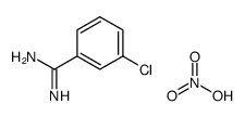 3-chlorobenzenecarboximidamide,nitric acid Structure