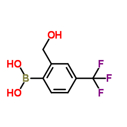 2-(Hydroxymethyl)-4-(trifluoromethyl)phenylboronic acid Structure