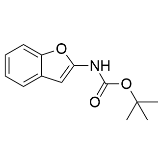 苯并呋喃-2-基氨基甲酸叔丁酯结构式