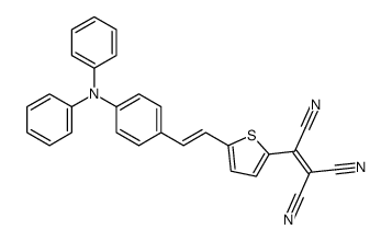 2-[5-[2-[4-(N-phenylanilino)phenyl]ethenyl]thiophen-2-yl]ethene-1,1,2-tricarbonitrile结构式