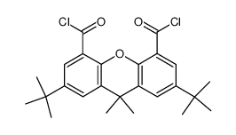 2,7-di-tert-butyl-9,9-dimethyl-4,5-xanthenedicarbonyl dichloride Structure