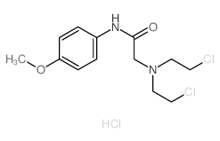 Acetamide,2-[bis(2-chloroethyl)amino]-N-(4-methoxyphenyl)-, hydrochloride (1:1) structure