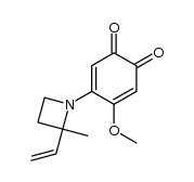 4-(1'-vinyl-1'-methyl-azetidino)-5-methoxy-1,2-benzoquinone结构式