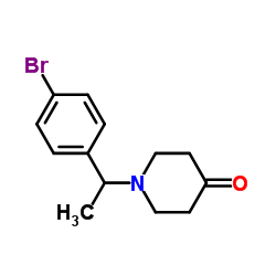 1-[1-(4-Bromophenyl)ethyl]-4-piperidinone结构式