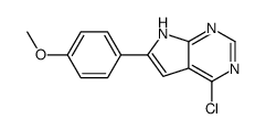 4-氯-6-(4-甲氧基苯基)-7h-吡咯并[2,3-d]嘧啶结构式