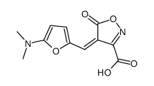 3-Isoxazolecarboxylic acid,4-[[5-(dimethylamino)-2-furanyl]methylene]-4,5-dihydro-5-oxo- Structure