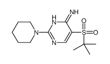 5-叔丁基磺酰基-2-哌啶并嘧啶-4-胺结构式