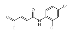 4-(4-bromo-2-chloroanilino)-4-oxobut-2-enoic acid structure