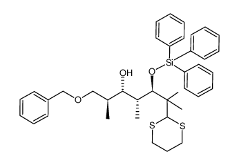 (2S,3S,4R,5R)-1-(benzyloxy)-6-(1,3-dithian-2-yl)-2,4,6-trimethyl-5-((triphenylsilyl)oxy)heptan-3-ol Structure