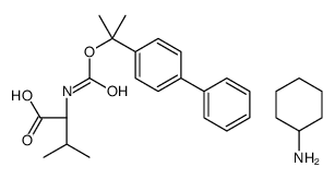 N-[(1-[1,1'-biphenyl]-4-yl-1-methylethoxy)carbonyl]-L-valine, compound with cyclohexylamine (1:1)结构式