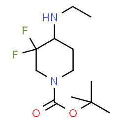 4-(乙基氨基)-3,3-二氟哌啶-1-羧酸叔丁酯结构式