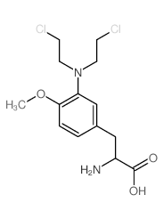 2-amino-3-[3-[bis(2-chloroethyl)amino]-4-methoxy-phenyl]propanoic acid structure