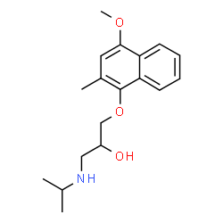1-(Isopropylamino)-3-[(4-methoxy-2-methyl-1-naphtyl)oxy]-2-propanol结构式