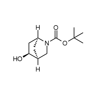 (1S,4S,5S)-5-羟基-2-氮杂双环[2.2.1]庚烷-2-羧酸叔丁酯结构式