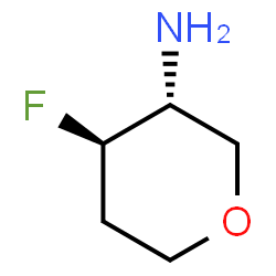 (3R,4R)-4-Fluorotetrahydro-2H-pyran-3-amine结构式