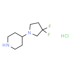 4-(3,3-二氟吡咯烷-1-基)哌啶盐酸盐结构式