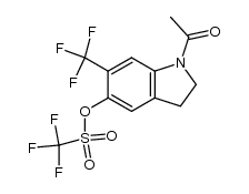 1-acetyl-6-trifluoromethyl-5-trifluoromethylsulfonyloxyindoline Structure