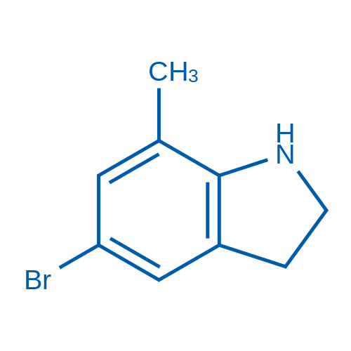 5-溴-7-甲基吲哚啉结构式