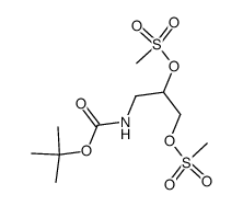 3-((tert-butoxycarbonyl)amino)propane-1,2-diyl dimethanesulfonate Structure