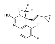 (4S)-4-[(E)-2-cyclopropylethenyl]-5,6-difluoro-4-(trifluoromethyl)-1,3-dihydroquinazolin-2-one结构式