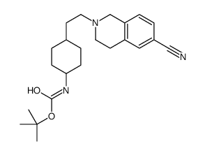 4-(2-(6-氰基-3,4-二氢异喹啉-2(1h)-基)乙基)环己基氨基甲酸叔丁酯结构式
